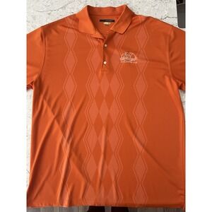 Greg Norman PlayDry Huntington Hills Golf and Country Club Men's Polo Orange XXL